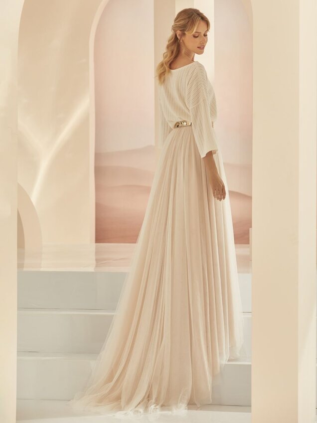 Bianco Evento Gonna lunga da sposa