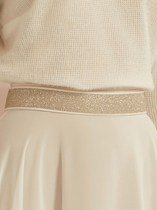 Bianco Evento Cintura da sposa con brillantini 
